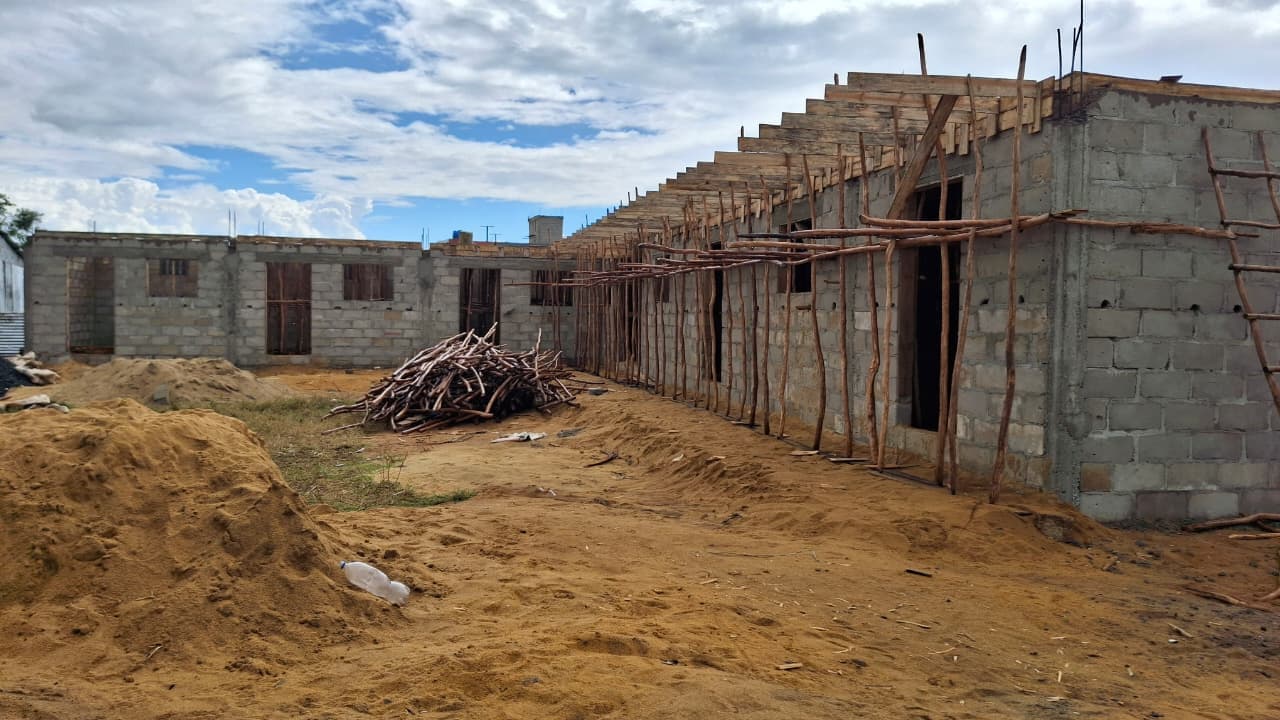 AMI Hope Academy school building under construction in Ampandrana, Toamasina