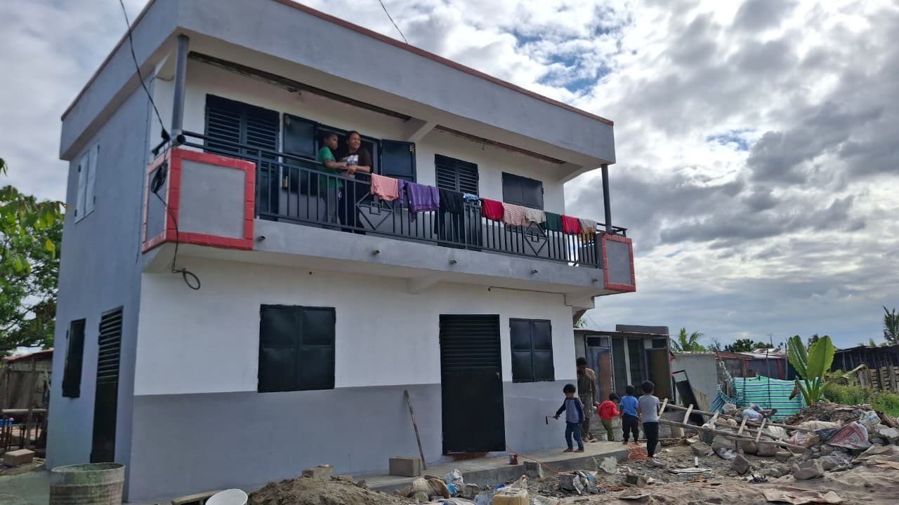 The home and grounds being arranged inside the property